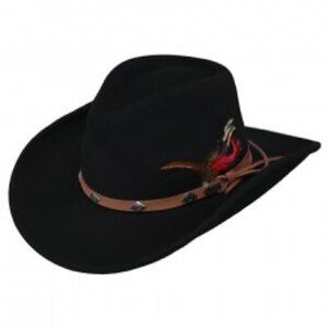 Australian Black Wool Outback Trading Co Rancher Hat - M, Unisex